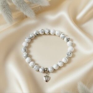 Howlite Bracelet With Charm